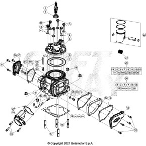 CILINDRO - KIT D73 - A RR 2T - 026.11.057.82.0A