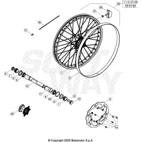 RUOTA ANTERIORE BLUE RX 2T - 040.41.002.00.32