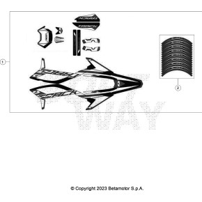 DECALCO SERIE COMPLETA - MOTARD BLUE RR - 046.43.039.82.32