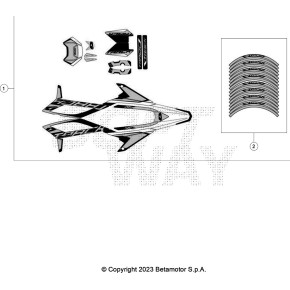 DECALCO CERCHI - MOTARD WHITE RR 2T T - 046.43.032.82.51