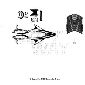 DECALCO SERIE COMPLETA - MOTARD BLACK RR - 046.43.039.82.59