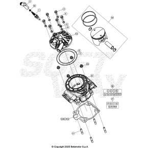 CILINDRO - KIT D79 -A BLACK SINCRO 2T - 033.11.036.82.0A