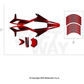 DECALCO SERIE COMPLETA - ENDURO RED RR 2 - 046.43.074.82.97