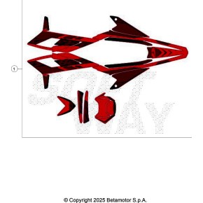 DECALCO SERIE COMPLETA - ENDURO RED RR 2 - 046.43.066.82.97