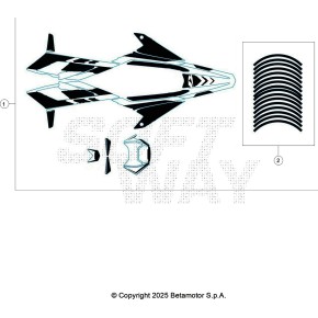 DECALCO SERIE COMPLETA - MOTARD WHITE RR - 046.43.075.82.51