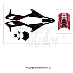 DECALCO SERIE COMPLETA - MOTARD BLACK RR - 046.43.076.82.59