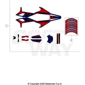 DECALCO CERCHI - MOTARD BLUE RR 2T TR - 046.43.063.00.32