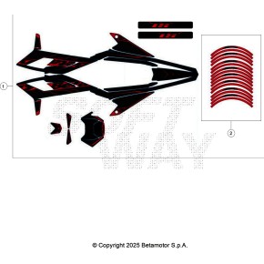 DECALCO SERIE COMPLETA - MOTARD BLACK RR - 046.43.077.82.59