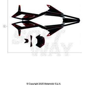 DECALCO SERIE COMPLETA - MOTARD BLACK RR - 046.43.068.82.59