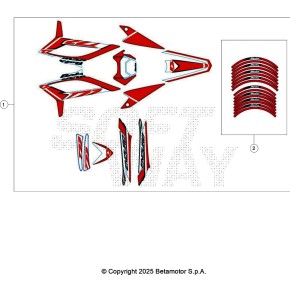 DECALCO SERIE COMPLETA - ENDURO WHITE RR - 046.43.057.82.51
