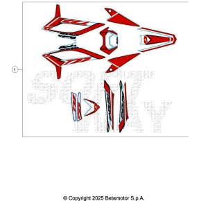 DECALCO SERIE COMPLETA - ENDURO WHITE RR - 046.43.053.82.51