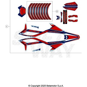 DECALCO SERIE COMPLETA - MOTARD BLUE RR - 046.43.059.82.32