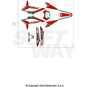 DECALCO SERIE COMPLETA - MOTARD WHITE RR - 046.43.056.82.51