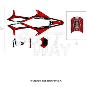 DECALCO SERIE COMPLETA - MOTARD BLACK RR - 046.43.058.82.59