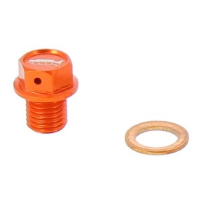 Tappo drenaggio olio con inserto magnetico M12 x 12mm passo 1,50 - KTM - Arancione - AV3446A