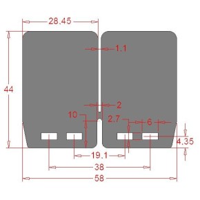 Lamelle CARBONO RACING per V-Force4 (4 pz) - CRV1054