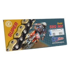 Catena CZ 520 MX - 118 maglie - Oro - CZ520MX.118
