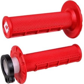 Manopole Lock-ON ODI V2 Half-Waffle MX - Rosso - MNL1700R