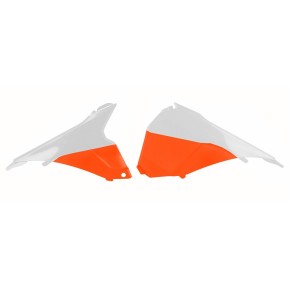 Coperchi laterali cassa filtro KTM arancione/bianco - P8455200001