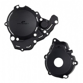 Kit protezioni coperchi motore POLISPORT - GASGAS HUSQVARNA KTM - Nero - P91376