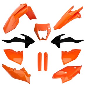Kit plastiche KTM Arancione16/Nero - P91469