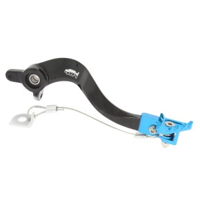 Pedale freno forgiato nero con puntale snodato CNC azzurro HUSABERG HUSQVARNA - PDS901C