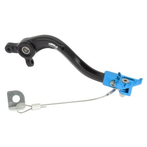 Pedale freno forgiato nero con puntale snodato CNC azzurro HUSQVARNA - PDS916C