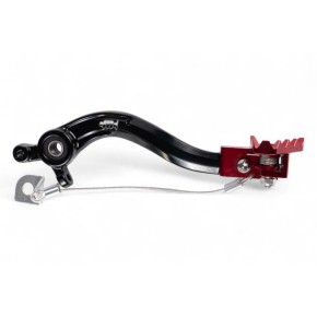 Pedale freno forgiato nero con puntale snodato CNC rosso GASGAS - PDS916R
