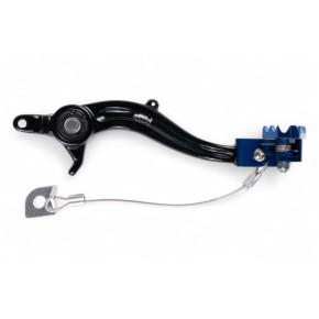 Pedale freno forgiato nero con puntale snodato CNC blu SHERCO - PDS920B