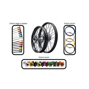 Ruota HAAN WHEELS Posteriore 18" x 2,15 GAS GAS HUSABERG HUSQVARNA KTM - Cerchio Argento - RC36012.1