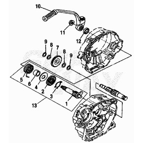 INGRANAGGIO TRASM.KICK-STARTER 125CC 4T - 34.04067.200