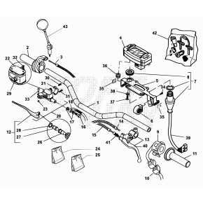MANUBRIO MOTARD 50CC TRACK -NERO OPACO- - 22.20552.059