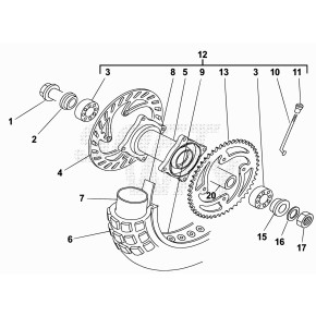 RUOTA POST. MOTARD 4T 125CC Z.50 - 27.04855.057