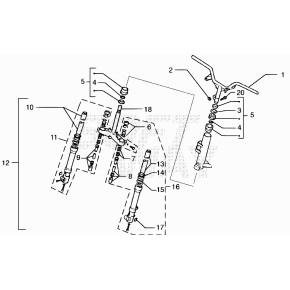 FORCELLA SCOOTER ARK C/CONO BASE - 15.04010.800