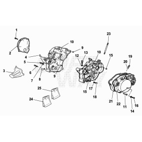DECALCO COPERCHI MOTORE RR AM6'05 - 13.32366.500