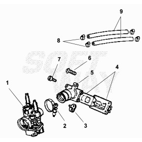 RACCORDO CARBURATORE MOTORE AM6 - 27.19791.000