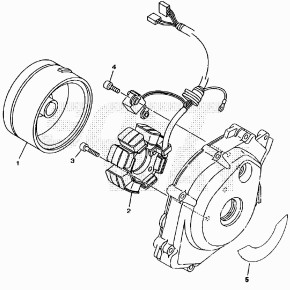 STATORE COMPLETO 125CC 4T - 34.04132.100