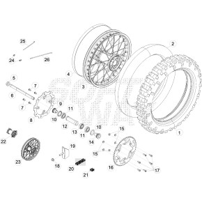 RUOTA POST. RR4T 400CC *NERA* - 020.42.000.00.59