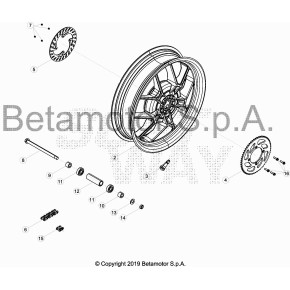 RUOTA POST.MOTARD 125CC IN LEGA -NUDA- - 021.42.011.00.59