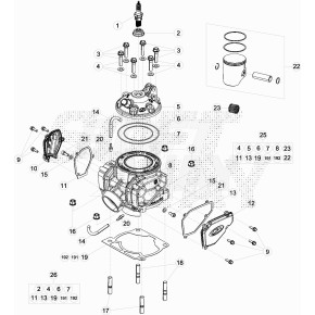 KIT GRUPPO TERMICO 300CC -B- - 026.11.111.82.0B