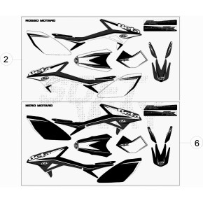 DECALCO RR50 MOT/MOT.STD-SERIE X(ROSSO) - 024.43.052.80.97