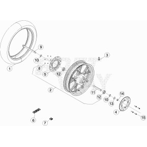 RUOTA POST. MOTARD/MOTARD STD50CC - 024.42.070.80.33
