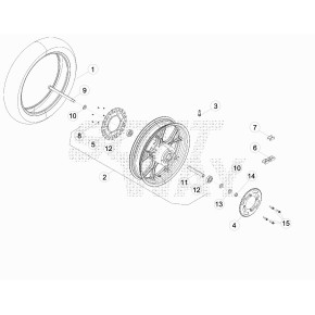 RUOTA POST. MOTARD TRACK 50CC-P/MONT.- - 024.42.070.80.59