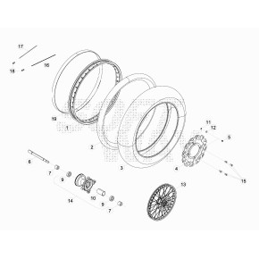 RUOTA ANTERIORE RR TRACK -ROSSA- - 024.41.009.00.53