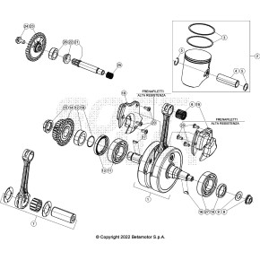 PISTONE MOTORE D73 - C RR 2T - 026.02.060.80.0C