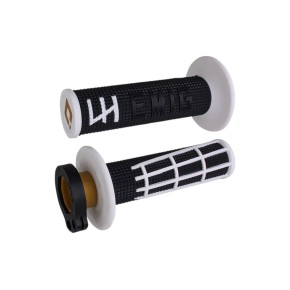 Manopole Lock-ON ODI V2 Emig 2.0 - Nero/bianco - MNL1707NW