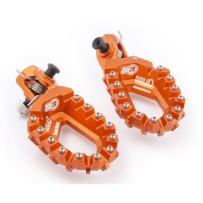 Pedane Alluminio S3 Hard Rock ARANCIO KTM HUSQVARNA GAS GAS 2024-2027