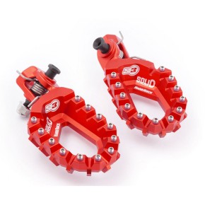 Pedane Alluminio S3 Hard Rock ROSSE KTM HUSQVARNA GAS GAS 2024-2027