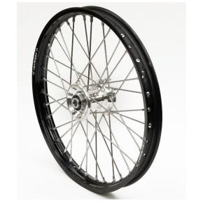 Ruota REX Anteriore 21" x 1,60 BETA - Cerchio nero - Mozzo argento - RX2500031