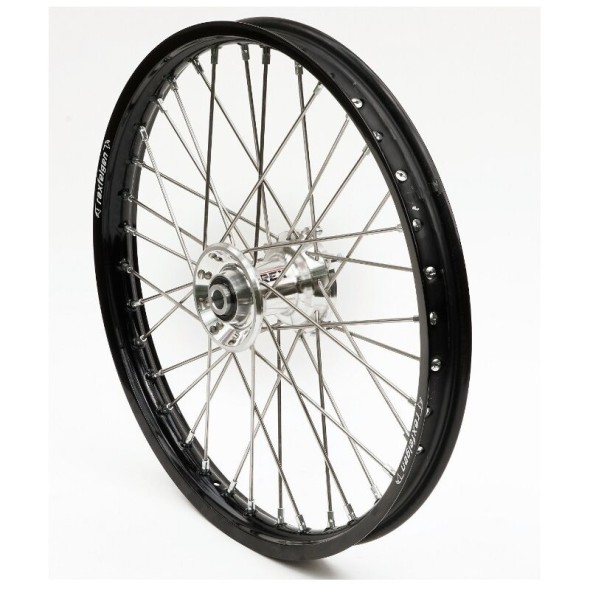 Ruota REX Anteriore 21" x 1,60 BETA - Cerchio nero - Mozzo argento - RX2500031